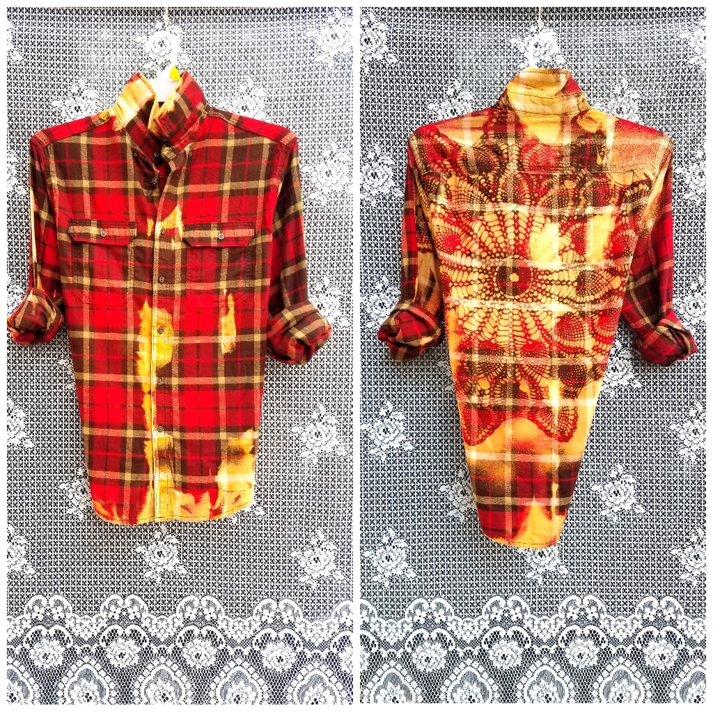 Bleach Distressed Flannel